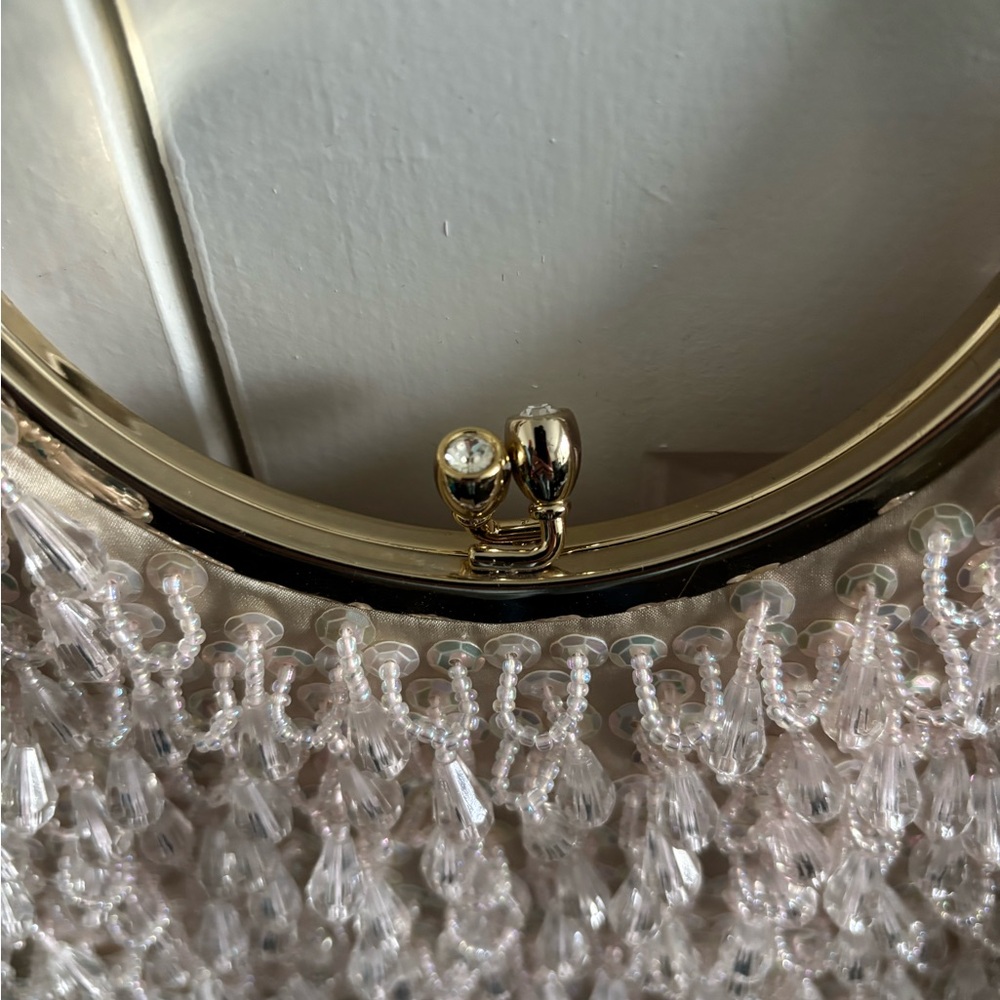 Banana Republic Elegant Pale Pink Beaded Silk Evening Bag - Picture 5 of 16